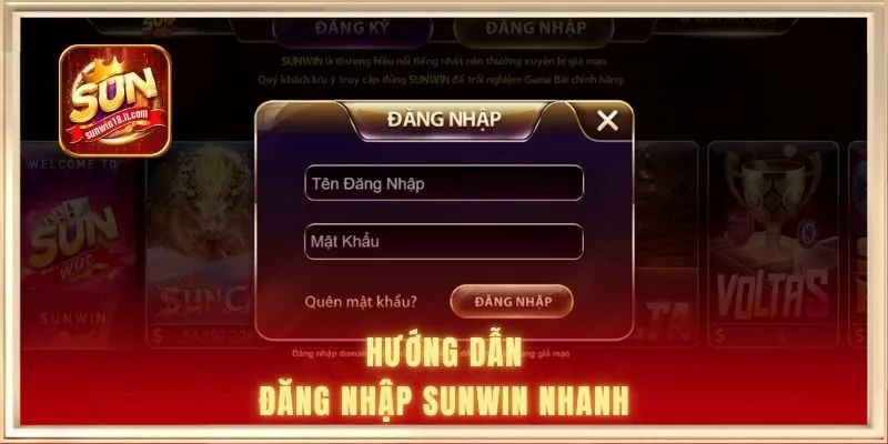 Hướng dẫn đăng nhập SUNWIN nhanh