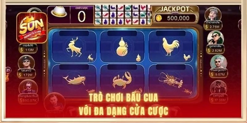 Trò chơi Bầu Cua với đa dạng cửa cược